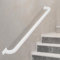 Pasamanos industrial de hierro galvanizado blanco, pasamanos de seguridad antideslizante para escaleras, pasamanos de pared con accesorios, barra de soporte de seguridad para pasillos (tamaño: 30 cm)