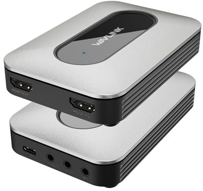WAVLINK Cattura Video HDMI 4K 60Hz per PS5/PC/Switch : Pass-Through 4K60, Compatibile Windows/Mac/Android, Bassa Latenza, Plug & Play, OBS - HG900U