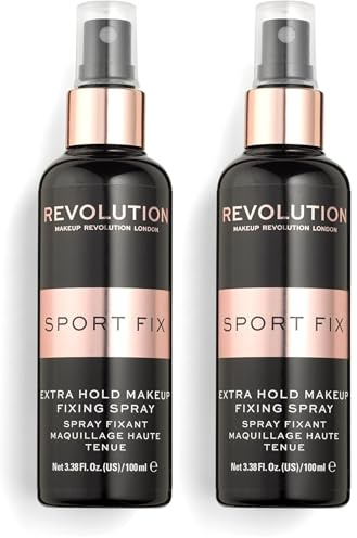 Makeup Revolution, Sport Fixing Spray, 100ml (Packung mit 2)
