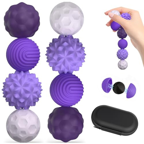 8 Piezas Bolitas Magneticas Antiestrés, Magnéticas Sensoriales de Silicona
