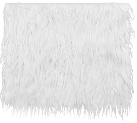 SEWACC Faux Fur Baby Photography Mat, Newborn Photography Blanket for Infant Photoshoot Backdrop, Soft Synthetic Fur Photo Prop (white)