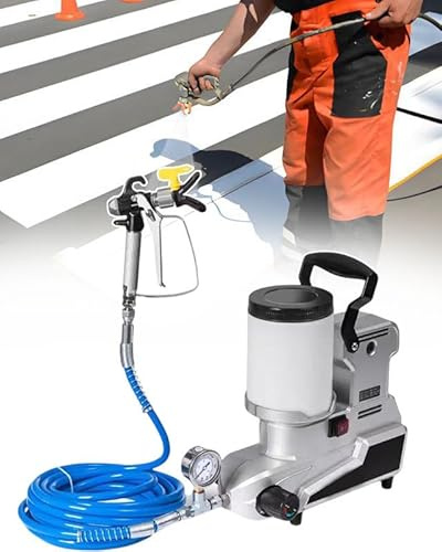 Machine de peinture électrique haute puissance avec tuyau de 5 m, 3 vitesses réglables, débit de 2,5 l/min, facile à transporter et à nettoyer pour meubles et murs