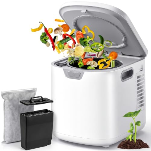 4L Electric Composter for Kitchen, Smart Countertop Food Waste Compost Bin