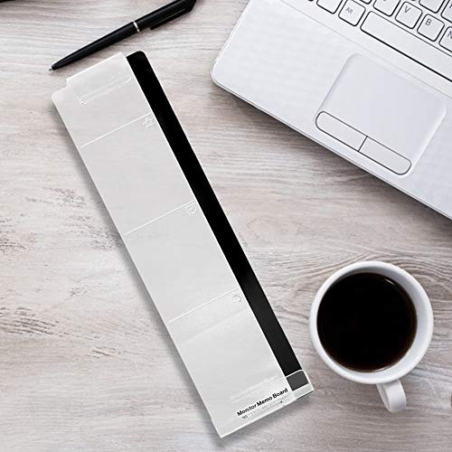 Jeffergarden Monitor Memo Board, Transparent Akryl Anslagstavla med Telefonhållare, 30 X 8 Cm Avtagbar Skärm Note Organizer, för Office Desk Workstation Studenter och Möten (Vänster sida)
