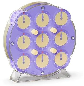 Logica Spiele - Magnetische Zauberuhr – Magnetisches Puzzle mit 18 rotierenden Zifferblättern – Speedcubing – für Leidenschaften und Profis (Lila)