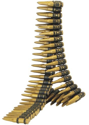 Smiffys Patronengürtel, Gold, 96 Patronen, 150cm lang