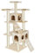 tectake® XXL Luxus Sisal Kratzbaum 186cm groß mit Spielzeug & Zubehör für Kitten und Katzen, Sisalseil Kratzstamm, Katzenhöhle und Katzenhaus, Katzentreppe und Aussichtsplattformen - beige