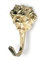 SIRO Kleiderhaken Detmold, Klassisch, Vintage, Landhaus, Druckguss glänzend vermessingt, 40 mm x 23 mm x 24 mm, LA 18 mm, 570-40ZN5
