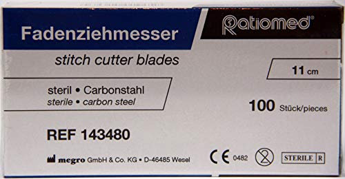 Fadenziehmesser ratiomed 11 cm, steril (100 Stck.)