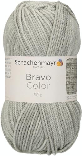 Schachenmayr Bravo Color 9801421-02110 hellgrau denim Handstrickgarn, Häkelgarn