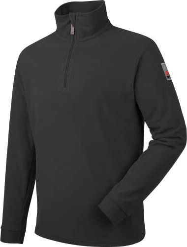 WÜRTH MODYF Fleecetroyer Luca – Atmungsaktiver Fleece Pullover mit Stehkragen und Viertel-Reißverschluss – perfekt für Handwerk, Werkstatt, Arbeiten im Freien schwarz – Größe XL