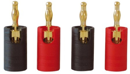 Dynavox IMG 1 Bananenhohlstecker 2 x rot, 2 x schwarz