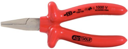 KS Tools 117.1298 CLASSIC 1000V Flachzange, kurze Backen, 160mm