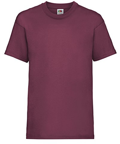 Fruit of the Loom Jungen T-Shirt, Burgunder, 5-6 Jahre (116)