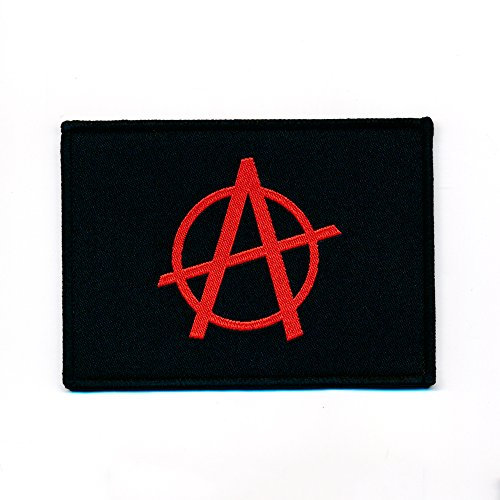 hegibaer 50 x 37 mm Anarchy Anarchie Flagge Flag Emblem Patch Aufnäher Aufbügler 0857 A
