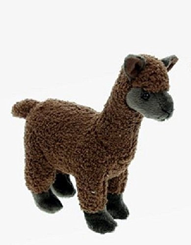 Stofftier Alpaka 23 cm, braun, Kuscheltier Plüschtier, Lama