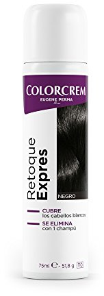 SOLARIS Colorcrem Retoque Expres Tinte Retoca Raíces Expres Spray, Negro, 75 Mililitros