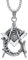 BOBIJOO JEWELRY - Collier Pendentif Franc-maçon Homme Oeil de la Providence Acier inoxydable Argent Chaîne 55cm