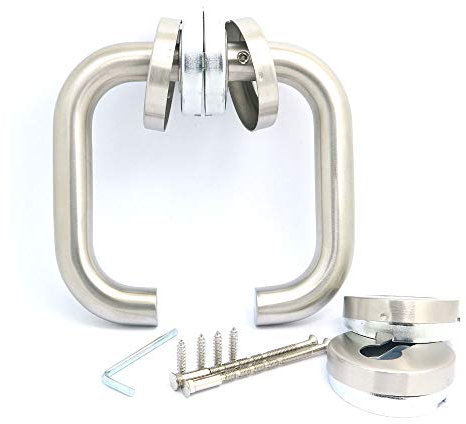 NUZAMAS Paire de poignées de porte/poignées de porte en acier inoxydable 304, finition brossée, style minimaliste moderne pour salle de bain, cuisine, armoire, salon