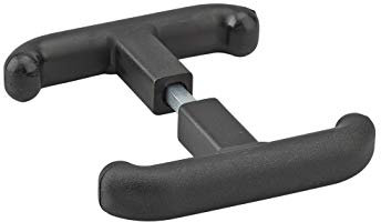 Maniglia per porte di garage T, quadrate 8mm, nere - THIRARD