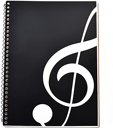 MOREYES Notizbuch mit Notenschlüssel-Notizbuch, blanko, 100 Seiten, 26 x 19 cm