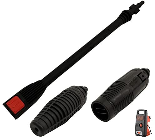 parpyon Kit ricambi per idropulitrici Black Decker Serie PW1300 PW1400 PW1500 - Lancia + 2 Testina ugello Regolabile e Turbo ROTOX
