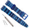 OliBoPo Bracelet de montre de rechange étanche en caoutchouc de silicone pour Swatch (17 mm, 19 mm, 20 mm) (19 mm, bleu dégradé)