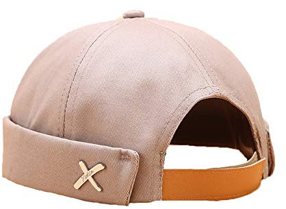 YAMEE Docker-Cap Herren mütze Docker Mütze Seemannsmütze Hafenmütze Bikercap Basecap ganzjährig Tragbar Hat Brimless Hat Rolled Cuff Harbour Hat