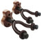 Yumzeco TTCR-II 2 Pièces Support Mural Guitare,Support Accroche Guitare en bois de noyer Cintres muraux Porte guitare pour basse classique électrique acoustique guitare Violon Ukulélé