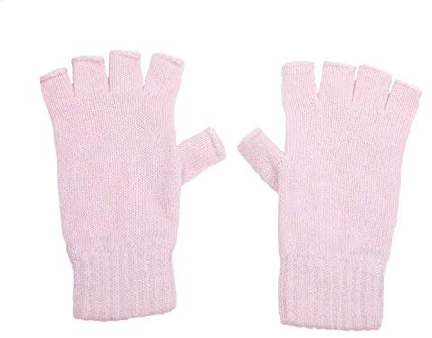 Graham Cashmere - Fingerlose Damen-Handschuhe aus Kaschmir, hergestellt in Schottland, in Geschenkverpackung, rosa - soft pink, One size