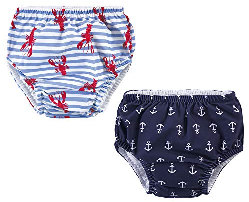 Hudson Baby Unisex Baby Swim Diapers, Anchors, 0-6 Months