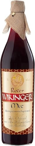 Roter Wikinger Met - 3 L Magnumflasche Met Honigwein aus der historischen Ursprungsregion in Norddeutschland - Wikinger Met fruchtig-aromatisch - Honigmet mit 6 % Vol.