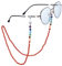 Nupuyai 7 Chakra Stein Perlen Brillenkette Damen Kristall Sonnenbrillenkette Gesichtsmaske Kette Edelstein Brillenband Brillenkordel Brillenhalter für Lesebrillen, Myopiebrille Karneol