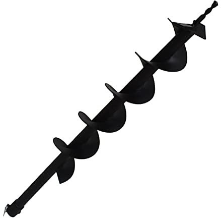 Timunr 4 Inch Earth Auger Drill Bits for Planting, 4 x 31.5 Gasoline Engine Auger Post Hole Digger Drill Bits, Bulb Planter Tool with 3/4 Shaft