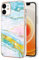 IMIRST Basic Case Compatiable with iPhone 12/12 Pro IMD Soft TPU Silicone Bumper Matte Marble Scratch-Resistant Slim Protective Phone Case Back Cover for Apple iPhone 12/12 Pro，YBI GoldGreen