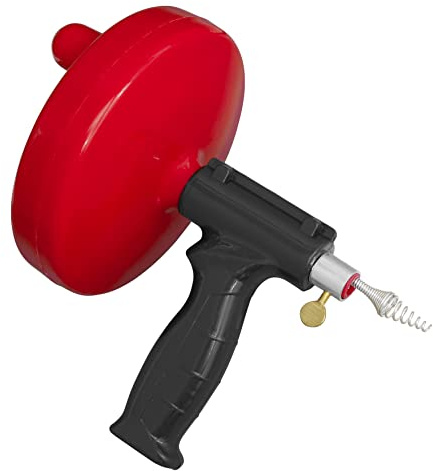Sealey SDC01 Drain Unblocker 7.6m, Red/Black