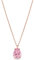 Einzelstück Halskette mit Tropfen Kristall Anhänger; 925 Sterling Silber, Rosegold (Rosado Simple Rosegold)