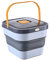 HMAKGG Hundefutter Aufbewahrung, 10 kg luftdicht Hundefutterbox Faltbarer Futterbox mit Transparenter Deckel und Tragegriff, Futter Box für Hundefutter, Katzenfutter und Vogelfutter, Grau