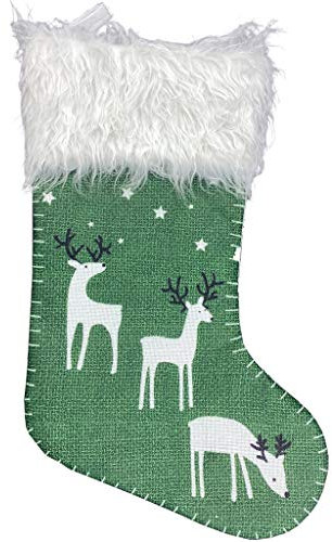 GBEN Jute Nikolausstiefel zum Befüllen Kamin Strumpf Geschenke Ornament Weihnachtsdekor Weihnachtsmann Socke Schneemann Wohnkultur Hängekorb Obst Weihnachtssocken Klein Zum Aufhängen (D, One Size)