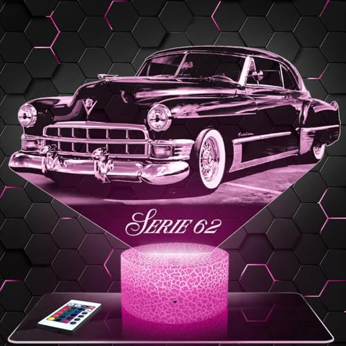 Nachttischlampe - Touch-Nachtlicht Auto Serie 62 3D-LED-Lampe Illusion, Geschenkidee Weihnachten Geburtstag Junge und Mädchen Nachttischlampe Kinder- oder Erwachsenenzimmer