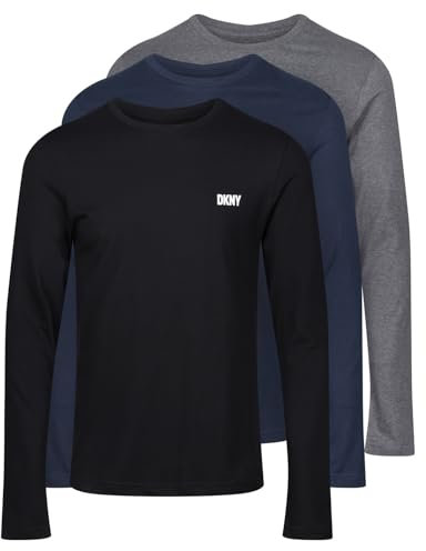 DKNY Men's Warriors T-Shirt, Navy/Charcoal/Black, XL