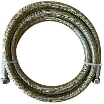 Tuyau Gaz Flexible Inox 1/2 Jaune pour Cuisine, Plaque de Cuisson, Four GPL ou Gaz Naturel, Joints Inclus, Longueurs 500 mm, 750 mm, 1000 mm, 1250 mm, 1500 mm, 2000 mm, 3000 mm, 4000 mm (1000mm)