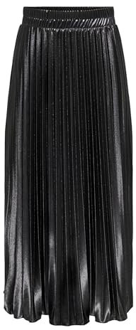 ONLY Damen Onllyon Pleated Shine Skirt JRS Rock, Black, M