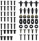 Viti per carrozzeria per Yamaha Tmax 500 Tmax500 XP500 2001-2011 2002 2003 2004 2005 2006 2007 2008 2009 2010 Kit Bulloni Carena Completa Pinze Dado in Acciaio Inox (Color : Black)