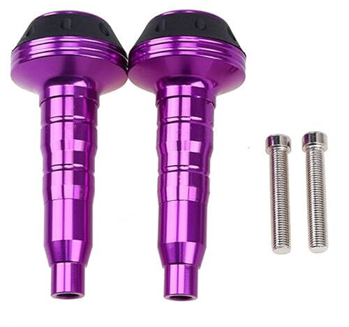 Neini Protezione Anticaduta Moto 1 Paio Protezioni per Cursori Telaio per Moto 10 Mm Barra Protezione Protettiva Universale Anti Crash Telaio di Protezione Anticaduta per Moto (Color : Purple)