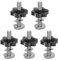 QUARKZMAN 5er Set T-Spur Bolzen Knopf Kit M8 x 45mm Gewindebolzen M8 x 32mm Sechskant Handmutter Klemmknopf mit Unterlegscheibe für Holzbearbeitungslehren und Vorrichtungen, Schwarz
