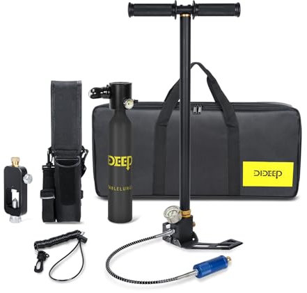 DIDEEP X3000 Tanque de Buceo, Unisex, Negro, 0.5L