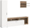 xonox.home Wohnen Wohnwand Cross in weiß Nachbildung ca.218x178x31cm