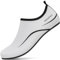 Sixspace Badeschuhe Damen Wasserschuhe Herren Schwimmschuhe Strandschuhe Schnell Trocknend Aquaschuhe Slip on Breathable Surfschuhe für Beach Pool Surfen Yoga (Weiß 38 EU)