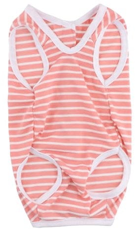 Anseom Dog Surgical Bodysuit - Post-Surgery Recovery Onesie for Dogs & Cats - Cone Alternative - Wound Protection - Pink, XS